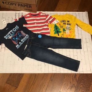 Boys clothing lot Oshkosh Carter’s shirts jeans 4T